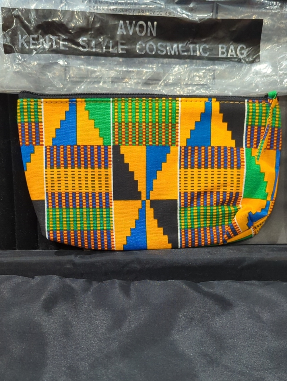 Kente-Style Toiletry Bag